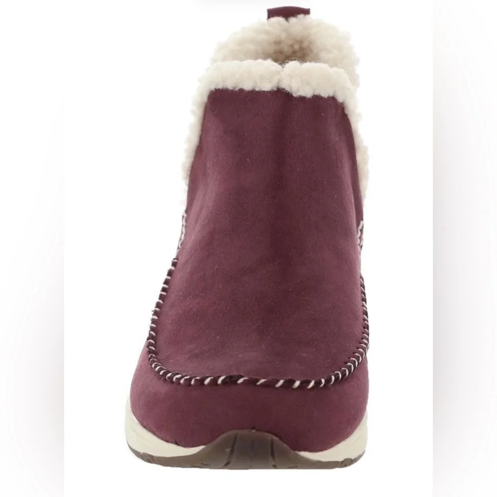 New in Box Easy Spirit 9.5W Tuva Casual Booties in Dark Red Shoes Fur Lined New - Picture 5 of 7